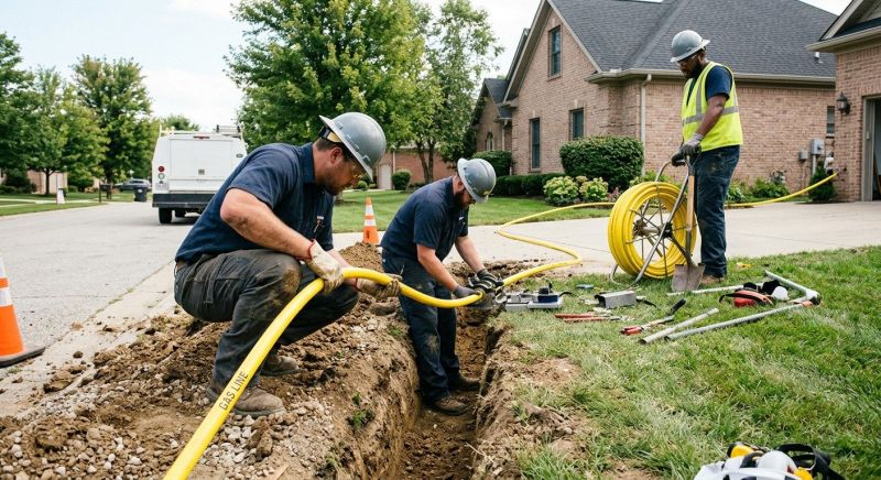 Gas Line Relocation in Fredericksburg, VA